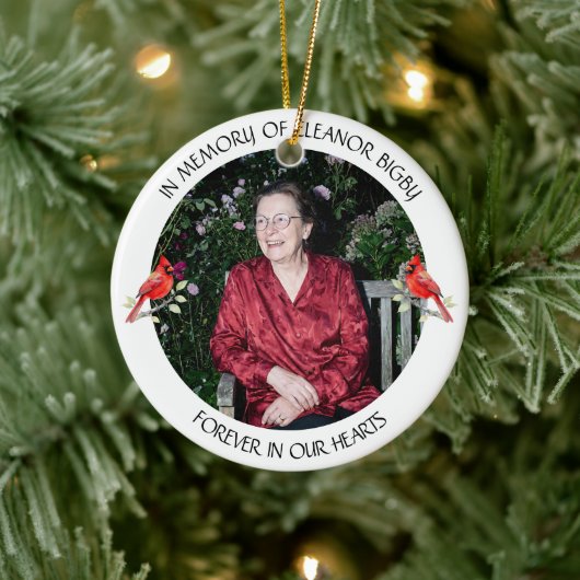 In Memory of | Cardinal Poem Memorial Keepsake Keramisch Ornament (Boom)