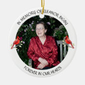 In Memory of | Cardinal Poem Memorial Keepsake Keramisch Ornament (Voorkant)