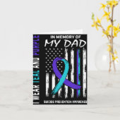 In Memory Of Dad Suicide Awareness Prevention Amer Kaart (Gele Bloem)