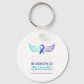 In Memory Of Daughter Suicide Awareness Prevention Sleutelhanger (Voorkant)
