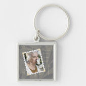 In Memory of Grey Photo Template Sleutelhanger (Voorkant)