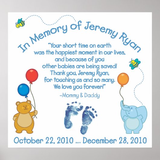 In Memory of Jeremy Ryan Poster (Voorkant)