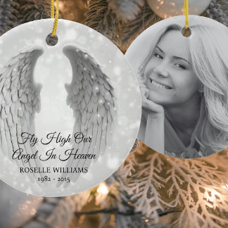 In Memory of Memorial Remembrance Photo Christmas Keramisch Ornament