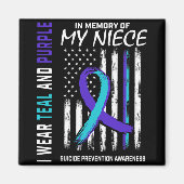 In Memory Of My Niece Suicide Awareness Prevention Magneet (Voorkant)
