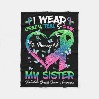 In Memory Of Sister Metastatic Breast Cancer Fleece Deken