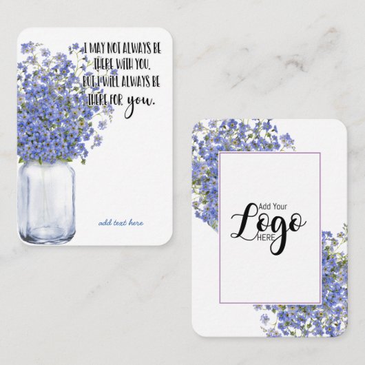 In Memory Sympathy Memorial Angel keepomwille gift Visitekaartje (Voorkant / Achterkant)