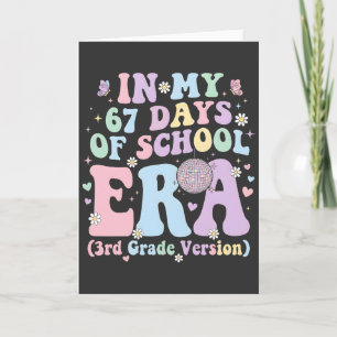 In Mij 67 Dagen van School Tijdperk 3e Klas Retro Kaart