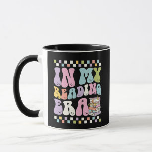 In Mij Era van Lezen Retro Groovy Pastelkleurige B Mok