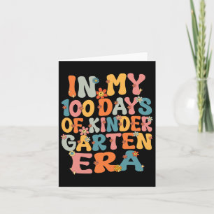 In mijn 100 dagen kleutertijd Retro 100e dag Kaart