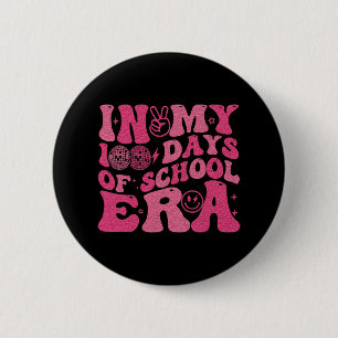In mijn 100 dagen schooltijd 100ste dag van school ronde button 5,7 cm