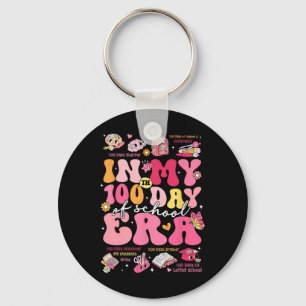 In mijn 100 dagen schooltijd Groovy Retro student Sleutelhanger