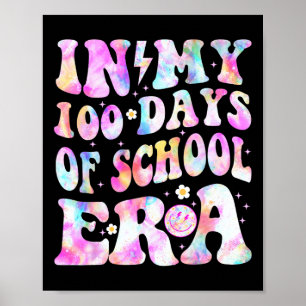 In mijn 100 dagen van het schooltijdperk retro gli poster