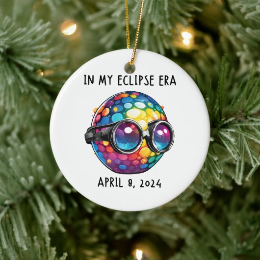 In mijn 2024 Solar Eclipse tijdperk Keramisch Ornament (Boom)