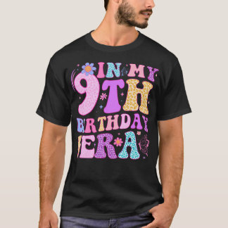 In mijn 9e verjaardag tijdperk negen bday 9 jaar o t-shirt