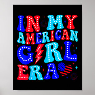In mijn Amerikaanse Meisje Era Retro 4th of July F Poster