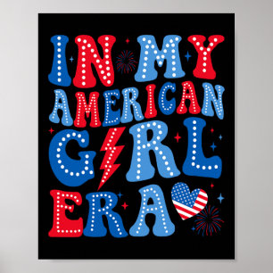 In mijn Amerikaanse Meisje Era Retro 4th of July G Poster