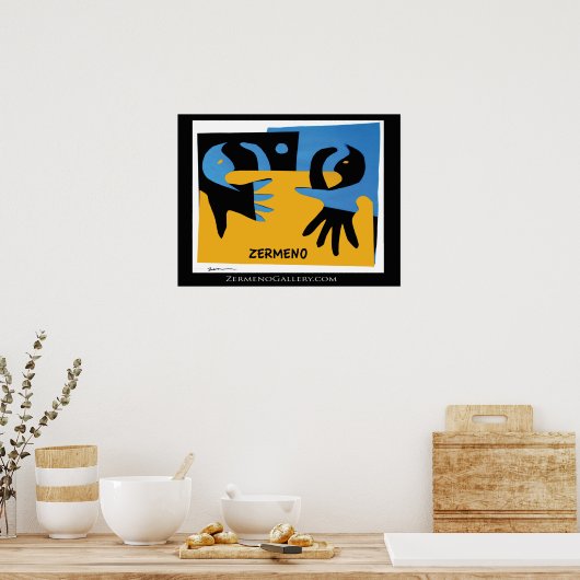 "In mijn armen" door Zermeno Poster (Keuken)