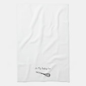 "In mijn baktijdperk" met de hand getekende schets Theedoek (Verticaal)