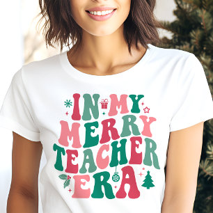 In Mijn Blijde Onderwijzers Tijdperk Retro Kerstmi Tri-Blend Shirt