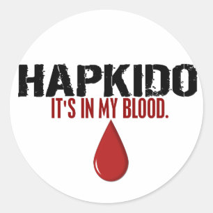 In mijn bloed HAPKIDO Ronde Sticker