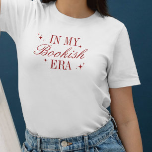 In mijn boekentijdperk rode schrift boek liefhebbe t-shirt