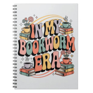 In mijn boekenwurm tijdperk - Retro Groovy 70's Ae Notitieboek