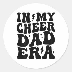 In mijn Cheer Dad Era Cheerleading Football Cheerl Ronde Sticker
