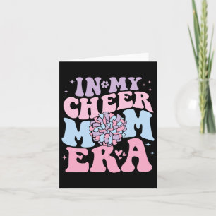 In mijn Cheer Mom Era Groovy Cheerleading Football Kaart