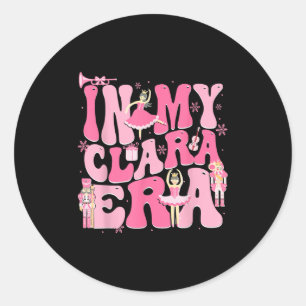 In mijn Clara-tijdperk Notenkraker Kerstmis Kerstv Ronde Sticker