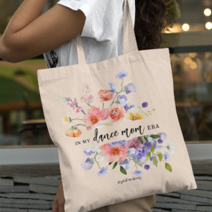 In mijn dans mam tijdperk Monogram bloemen Tote Bag