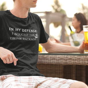In mijn defensie grappig Drink pakketreis T-shirt