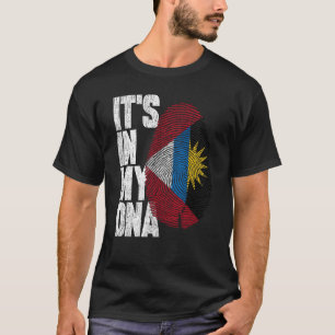 In mijn DNA Antiguan Hispanic Antigua vlag T-shirt