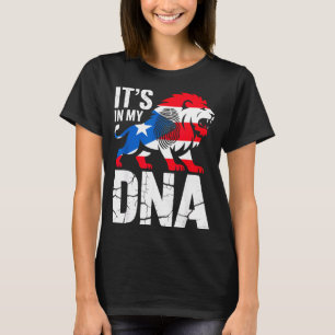 In mijn dna brullende leeuw in puerto rico rican v t-shirt