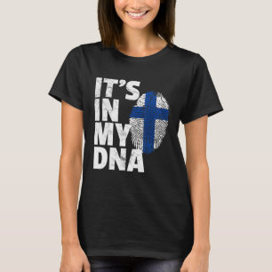 In mijn dna Finland ligt de vlag van een land met T-shirt