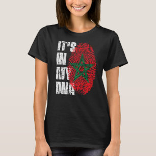 In mijn DNA Marokkaanse vlag T-shirt