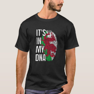 In mijn dna Welsh Flag Wales Fingerprint T-shirt