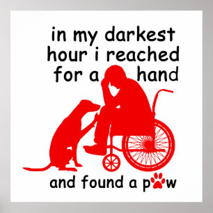 in mijn donkerste uur bereikte ik een hand en vond poster