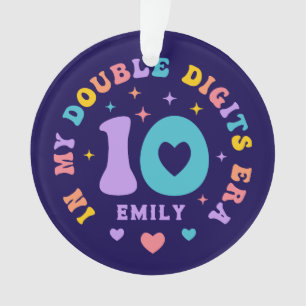 In mijn dubbelcijferige tijdperk kleurrijke retro  ornament