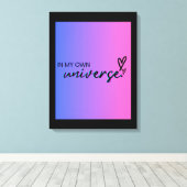 In mijn eigen universum canvas afdruk (Insitu (Houten vloer))