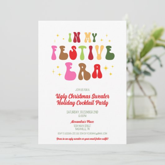 In mijn feestelijke AF-tijdperk sassy kerst lelijk Kaart (Staand voorkant)