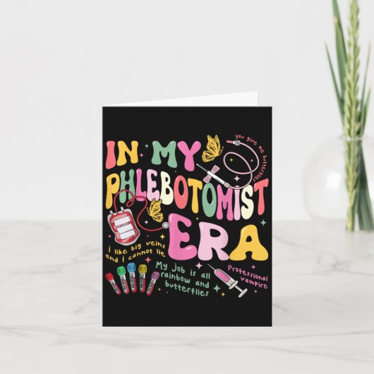In mijn flebotomie tijdperk technicus flebotomist  kaart (Voorkant)