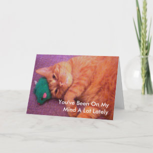 In mijn gedachten Cat Valentijnsdag Kaart