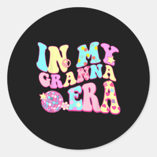 In mijn Granna tijdperk Sarcastische Groovy Retro  Ronde Sticker