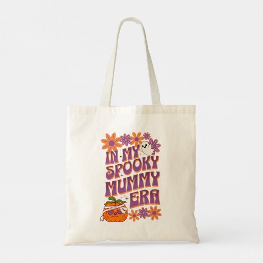 In mijn griezelige mummie tijdperk leuke retro hal tote bag (Achterkant)