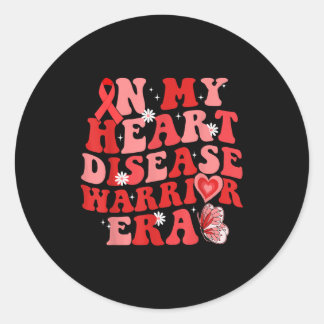 In mijn hart Warrior Era Hartziekte bewustzijn We Ronde Sticker