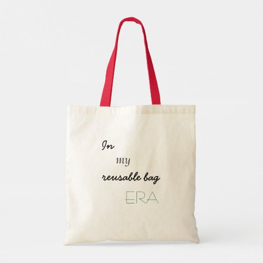 "In mijn herbruikbare tas ERA" Canvas tas / boodsc (Achterkant)