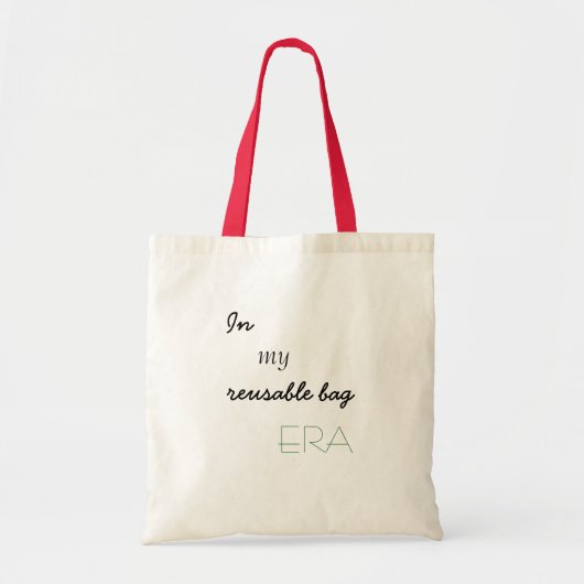 "In mijn herbruikbare tas ERA" Canvas tas / boodsc (Voorkant)