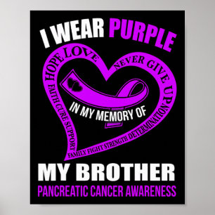 In mijn herinnering aan mijn broer PANCREASKANKER Poster