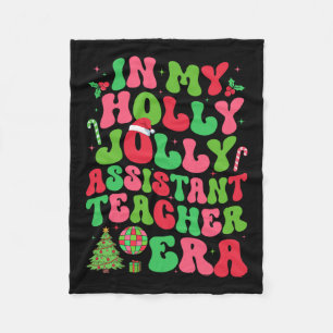 In mijn Holly Xmas Jolly Instant Teacher Era Kerst Fleece Deken