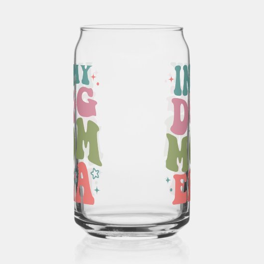 In mijn hondenmama tijdperk blikvorm glas (Links)